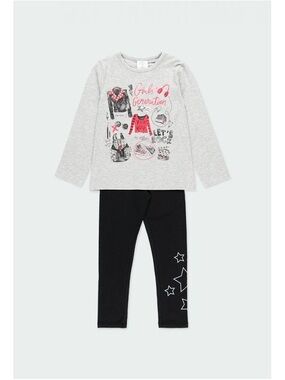 Girls' Grey & Black 'Girls Generation' Matching Set